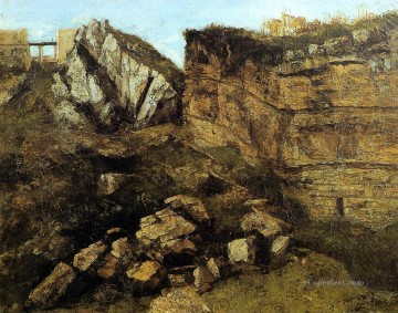 Rocas desmoronadas Pintor realista Gustave Courbet Pinturas al óleo